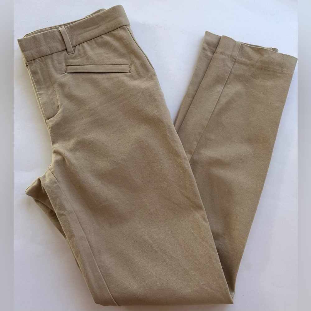 Gap Womens Pants Beige Size 6 Tall Signature Skinny Ankle Khaki Zipper Pockets